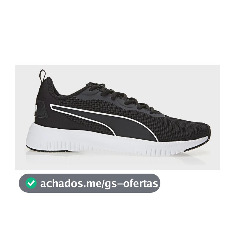 Tênis Esportivo Masculino Flyer Flex Bdp Puma Puma Black-puma White Liso 38 Br