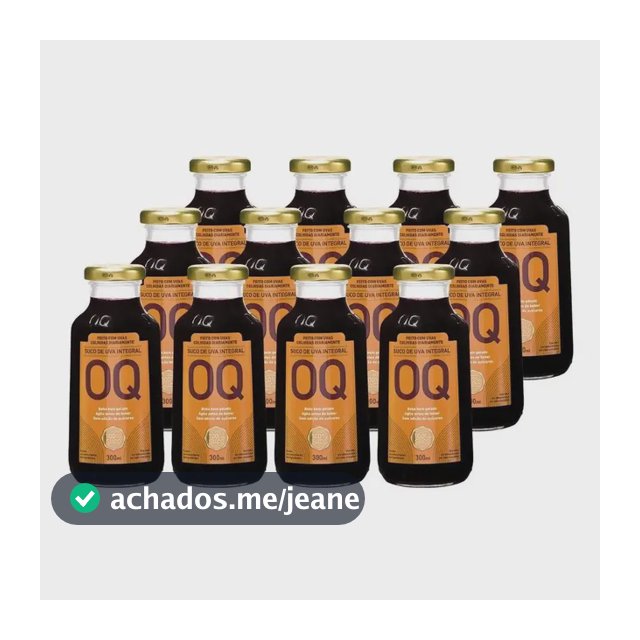 Suco De Uva Integral Oq 300ml Caixa C/12 Un