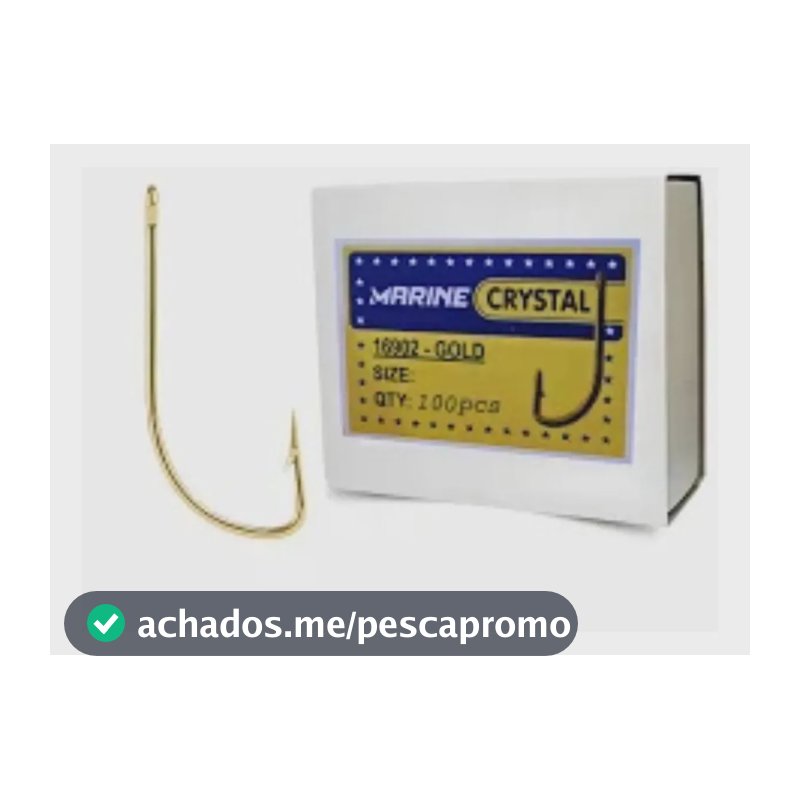 Anzol Caixa Pesca Marine Crystal 16902 N 12 Com 100 Peças
