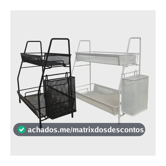 Organizador Multiuso Aramado Banheiro Cozinha Escritório Cor Branco