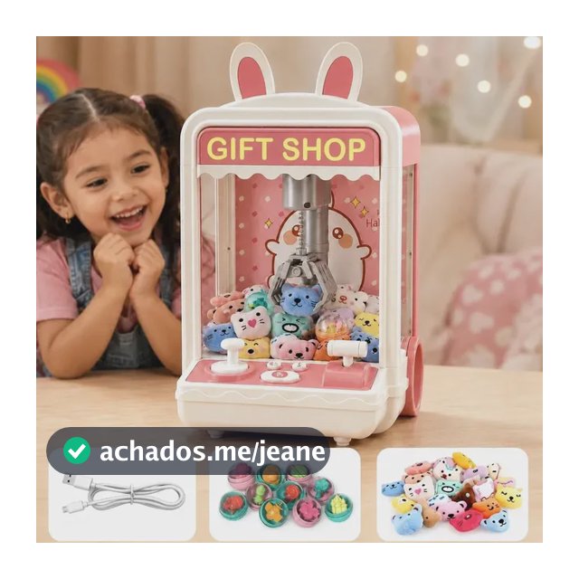Mini Máquina De Pegar Bichinho Infantil Garra Com Brindes
