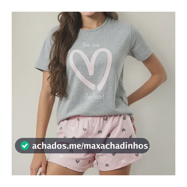 Pijama De Calor Love Mescla Empório Do Algodão