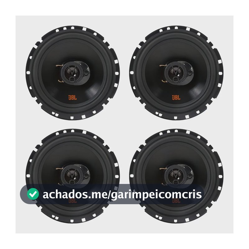 Kit 4 Falantes 6 Polegadas Jbl 6trfx55 Triaxial 220w 4 Ohms Cor Preto