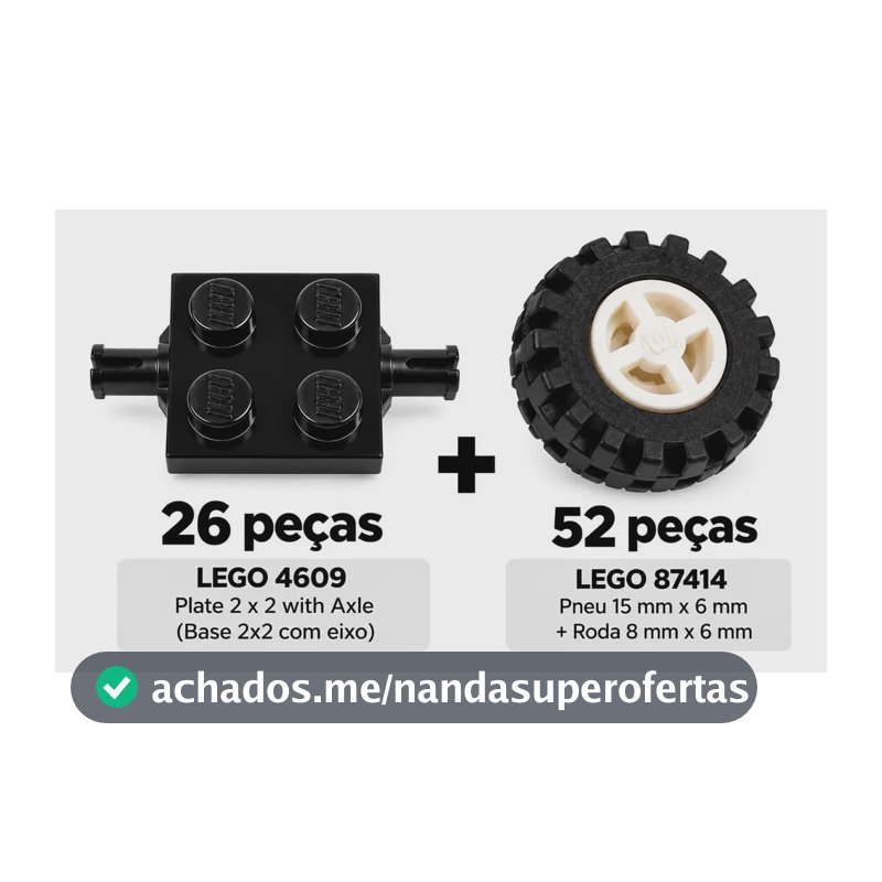 Lego Kit Veiculos Pneu 1,5 Cm X 0,6cm+ Roda+eixo 78 Roda Eixo