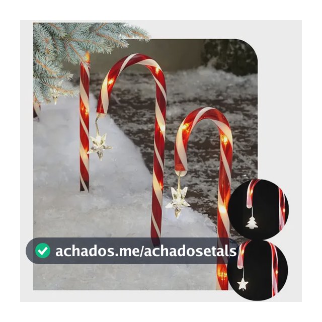 Kit Decoração Para Jardim 5 Espeto De Led Natal Laços Bivolt