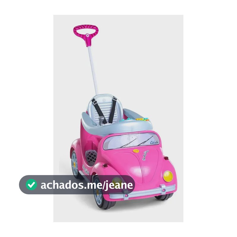 Andador Calesita Lady Fouks Reserva C/ Roda Bebê Quadriciclo Rosa