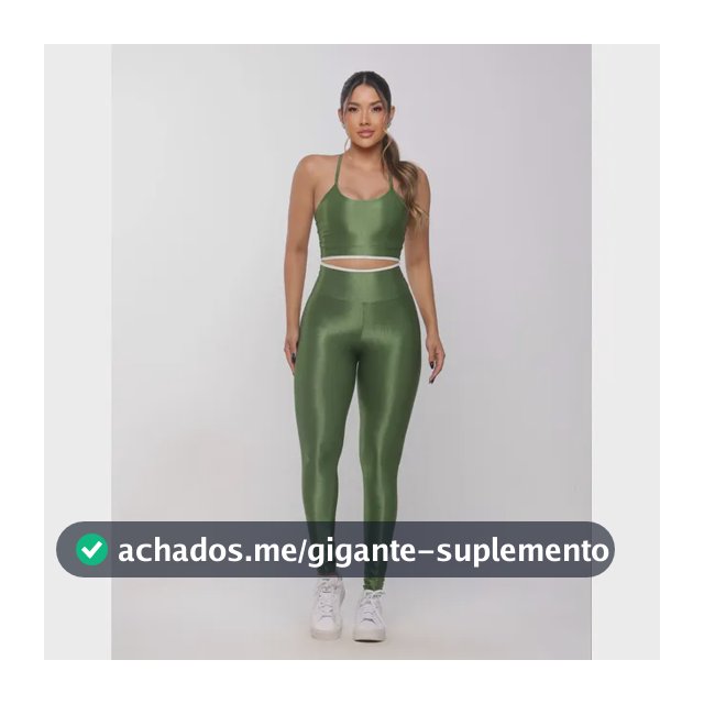 Conjunto Legging + Top Canelado Fitness Esportivo Feminino