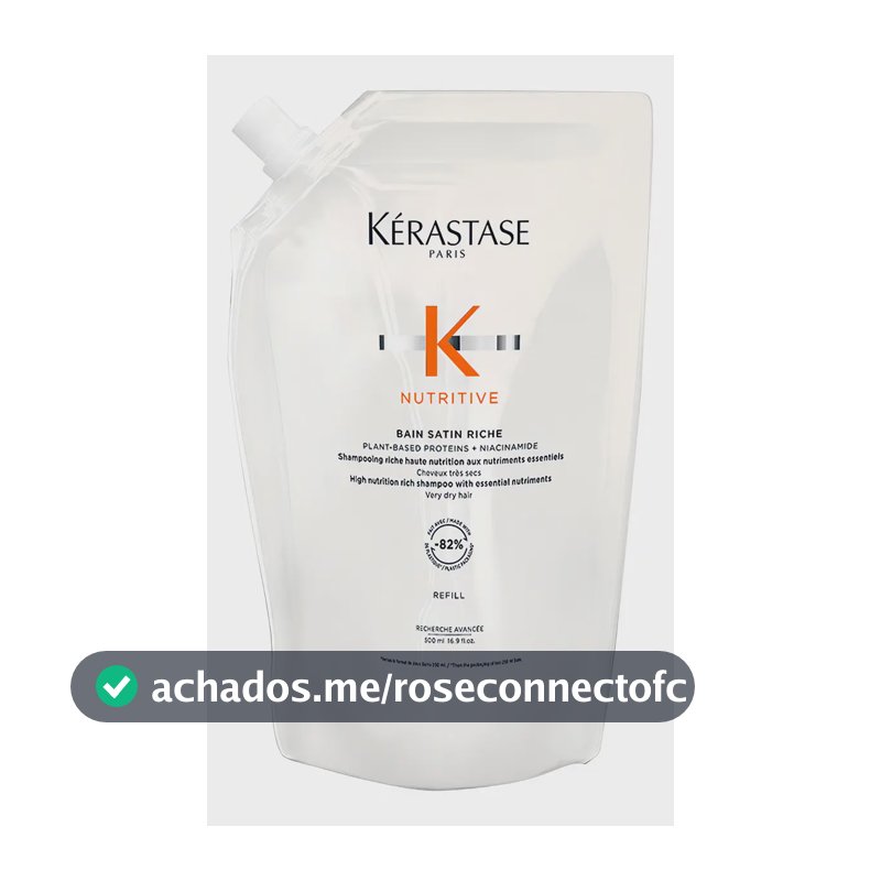 Shampoo Nutritivo Refil Cabelos Muito Secos Bain Satin Riche Kérastase 500ml
