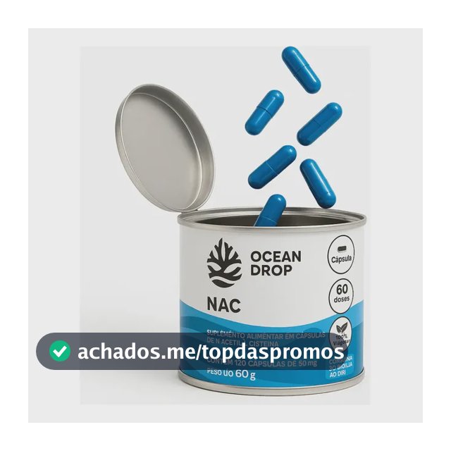 Suplemento Em Cápsula Ocean Drop Nac (n-acetil + L-cisteína) 60cps N-acetilcisteína Sem Sabor De 120 Un