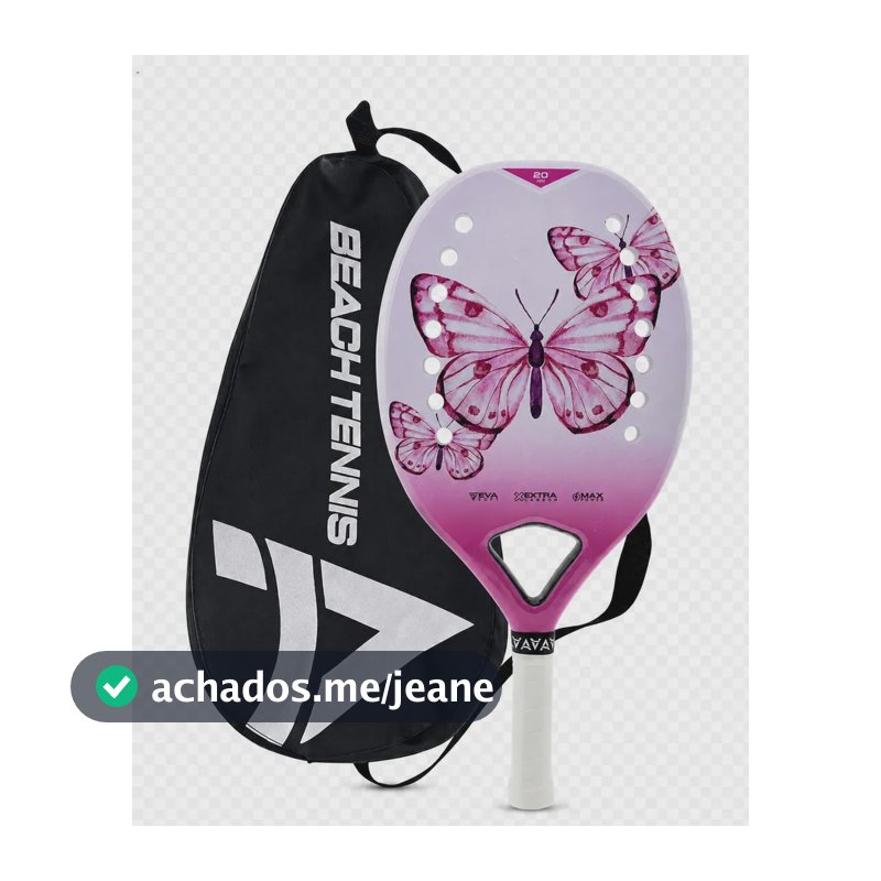 Raquete Beach Tennis Infantil Kids  +  Carbono 3k 01 Borboleta Rosa