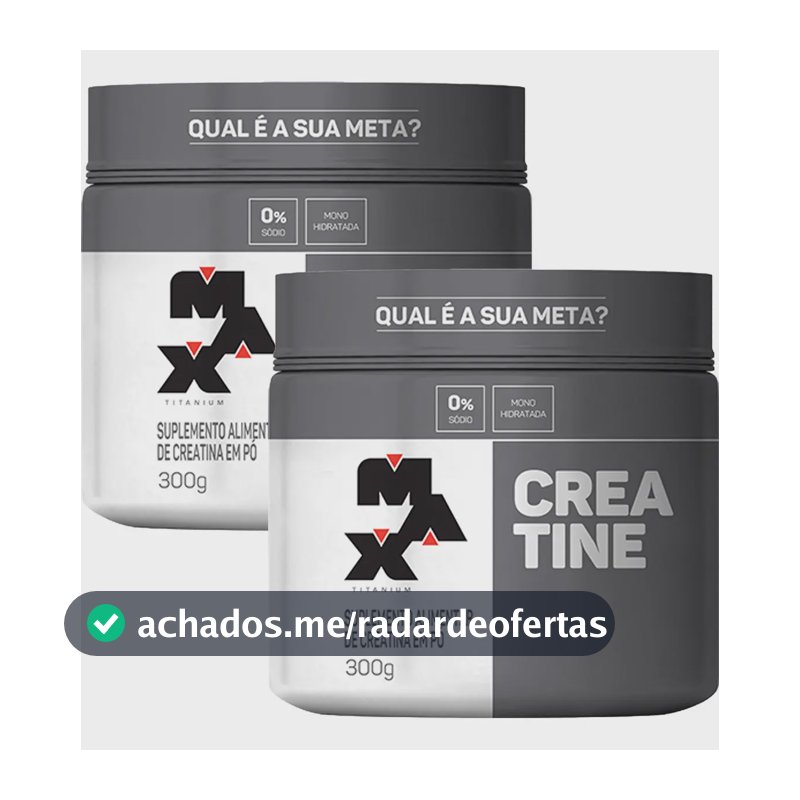 Creatina Max Titanium em pó Sem sabor x 300g 2 un