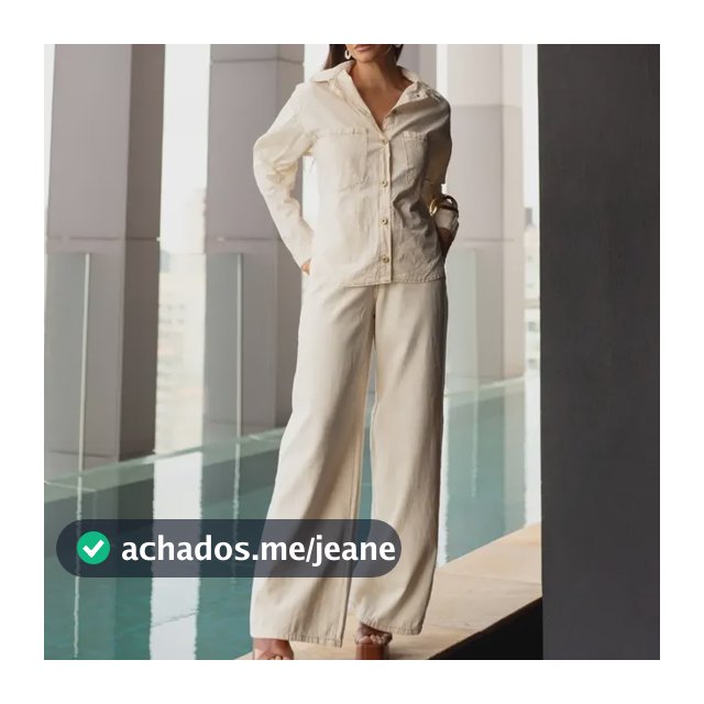Conjunto Calça Wide Leg E Camisa Oversized Moda Pantalona