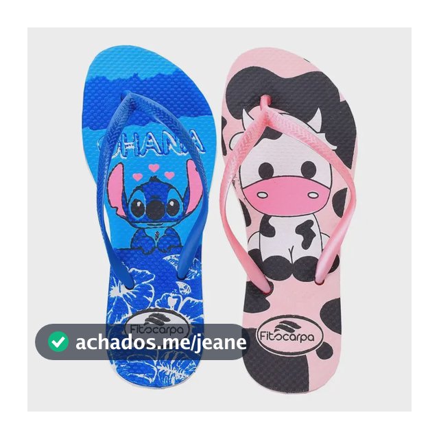 Kit 2 Pares De Chinelo Feminino Leve E Durável Estampa