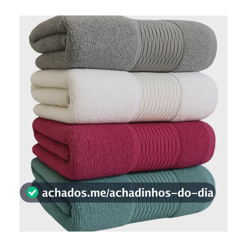 Kit 4 Toalhas De Banho Premium 100% Algodão Grande Grossa Sortida Liso