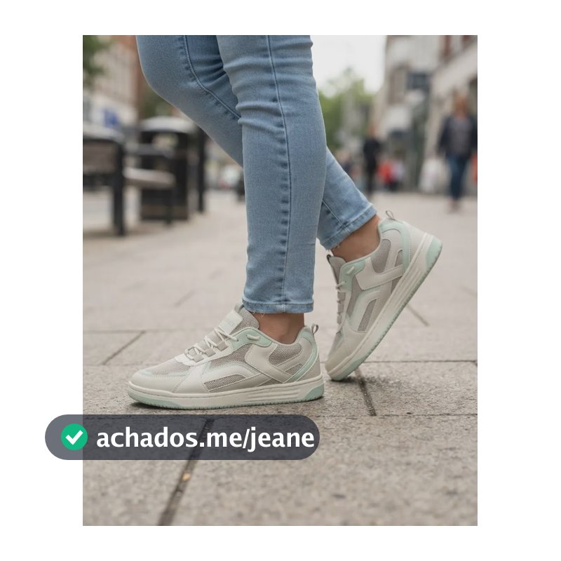 Tênis Casual Feminino Ramarim Original Extra Conforto Bege/verde 36 Br