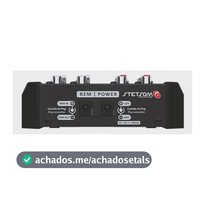 Mesa De Som Automotivo Stetsom Stm0602 12v 2 Canais Stereo Cor Preto