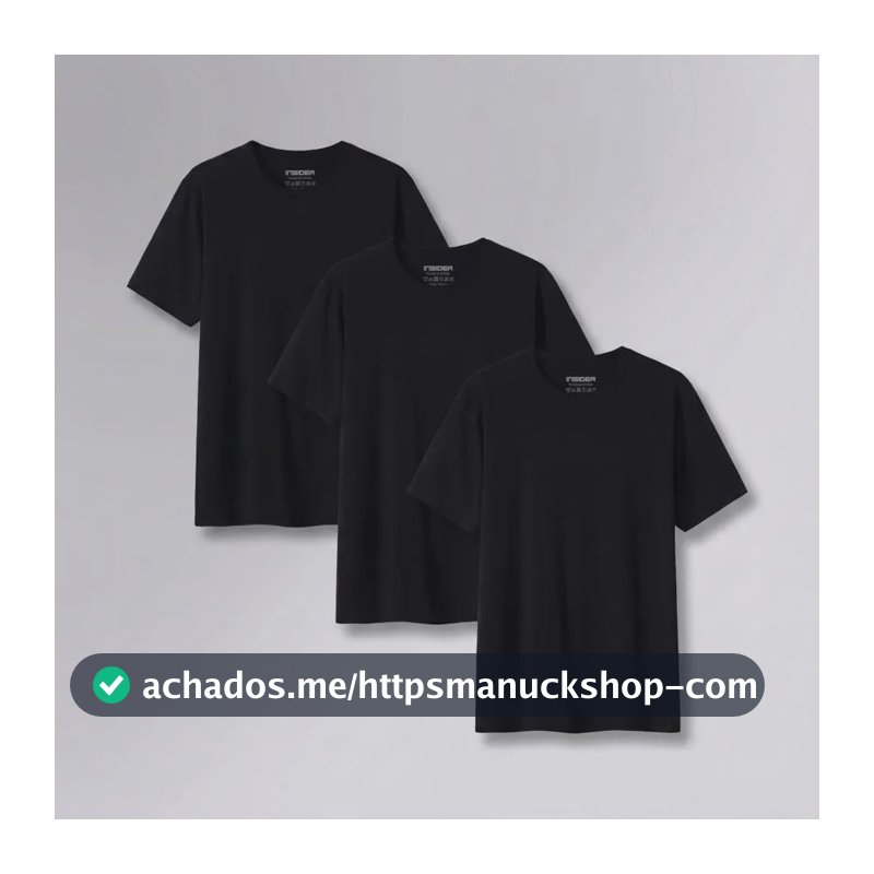 Kit 3 Camisetas Light Insider Preto G Liso