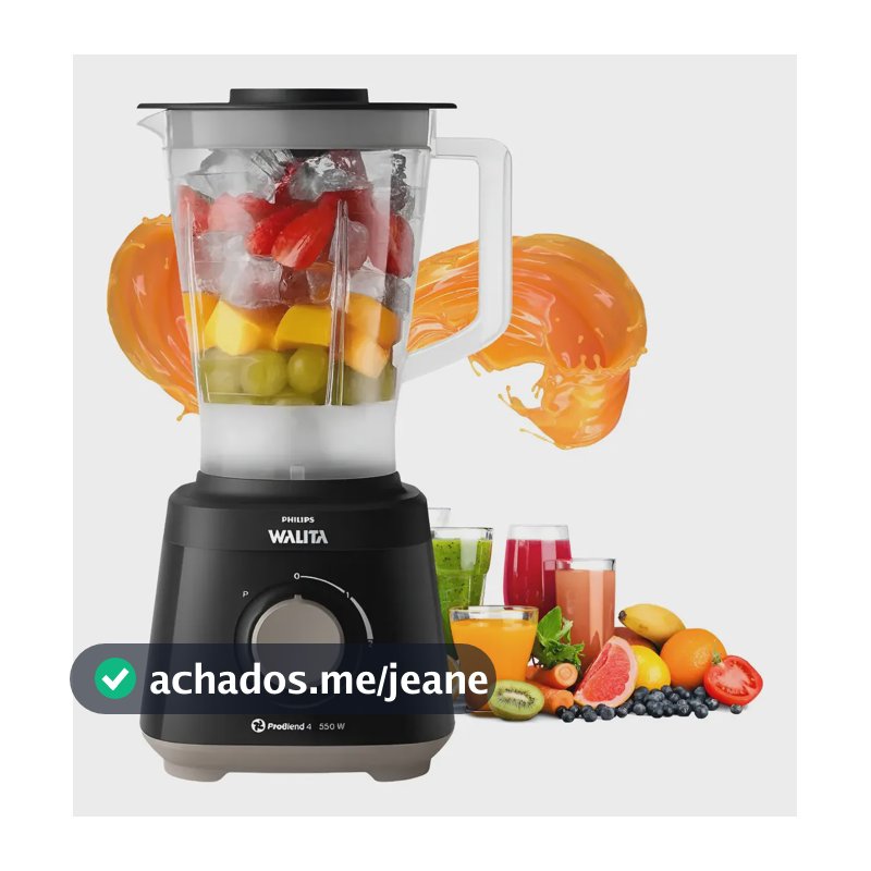 Liquidificador Philips Walita Potente E Silencioso Preto 127v