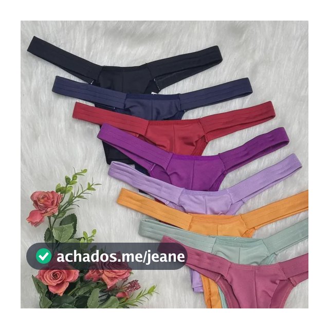 Kit 5 Tanga Fio Dental Duplo Elástico Laterais Denise