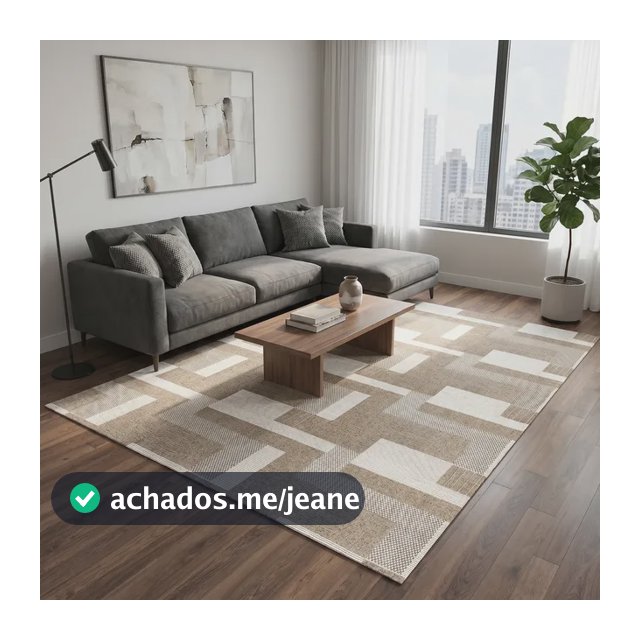 Tapete 3,00x2,00 Premium Antiderrapante Conforto Estilo Sala 3 M 2 M Marrom