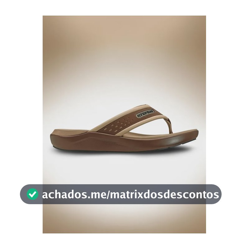 Chinelo Masculino Olympíkus 921 Macio Confortável Ortopédico Chocolate Castor 41/42