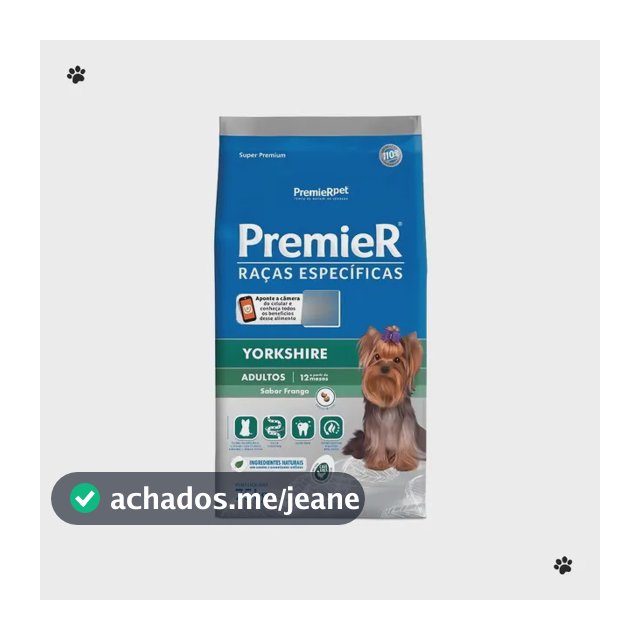Ração Premier Yorkshire Adultos Frango 7.5kg