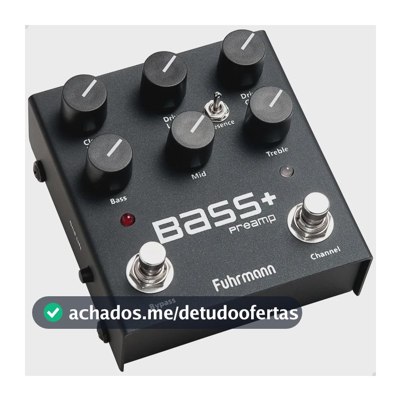 Pedal Pré-amp Para Contrabaixo Preto