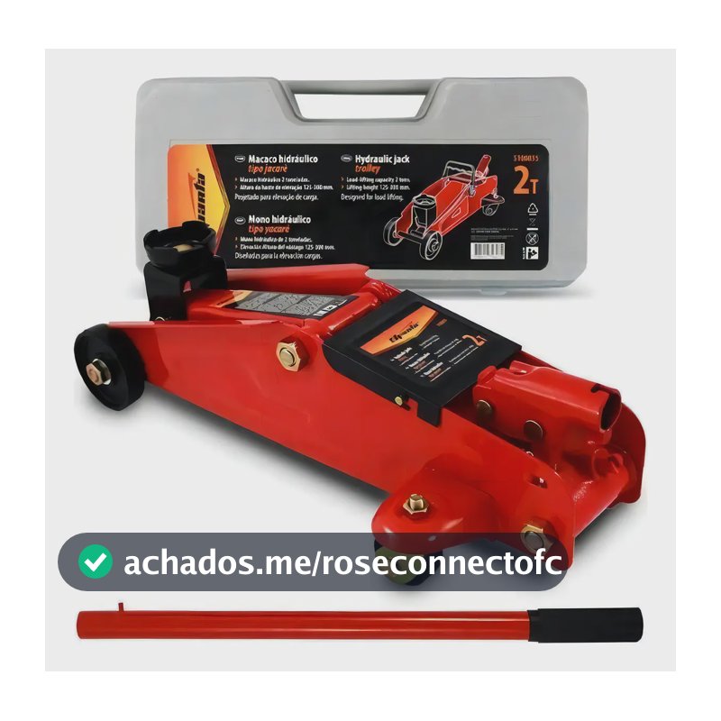 Macaco Hidráulico Carrinho Sparta 2 Ton Jacarezinho Com Maleta