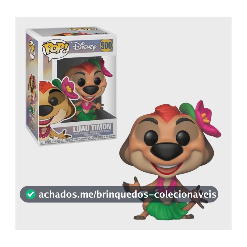 Boneco Funko Pop! Disney - O Rei Leão - Luau Timão Candide