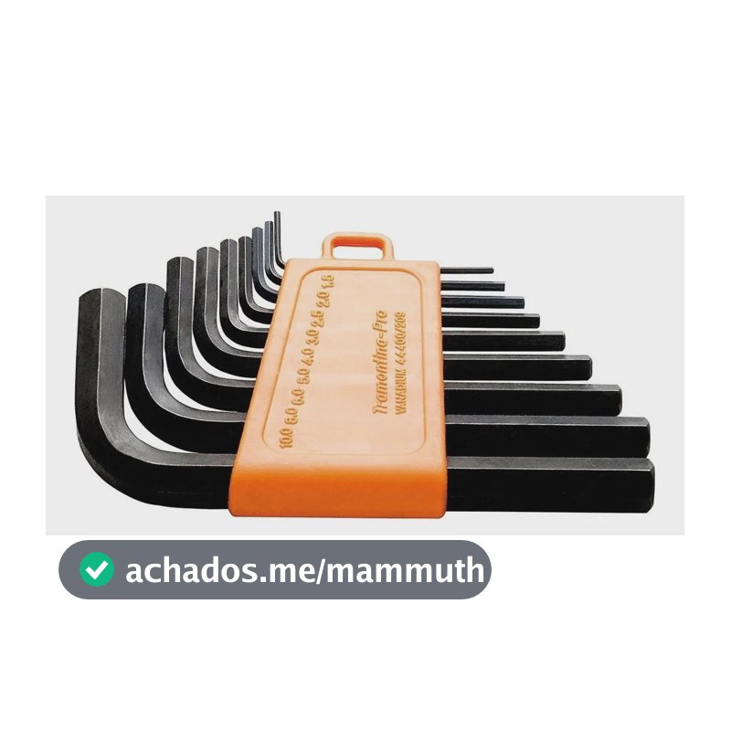 Jogo De Chave Allen 1,5 A 10 Mm Com 9 Peças Tramontina Pro