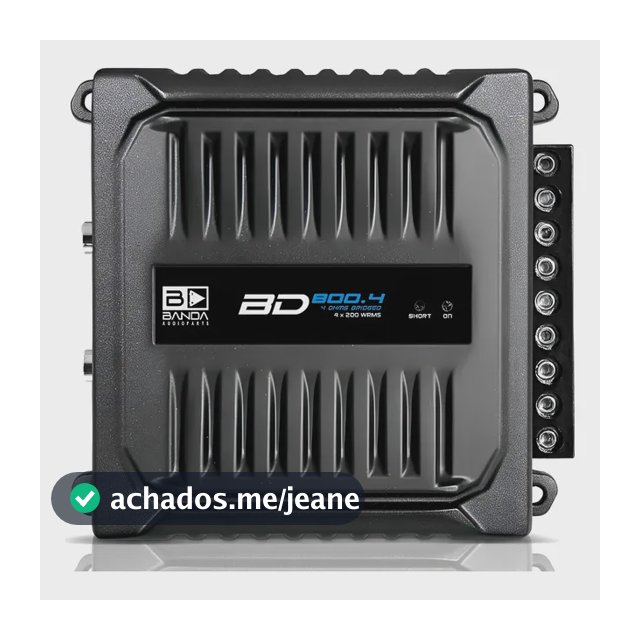 Modulo Amplificador Banda Bd800.4 2 Ohms 4 Ch. Modelo 2023 Preto