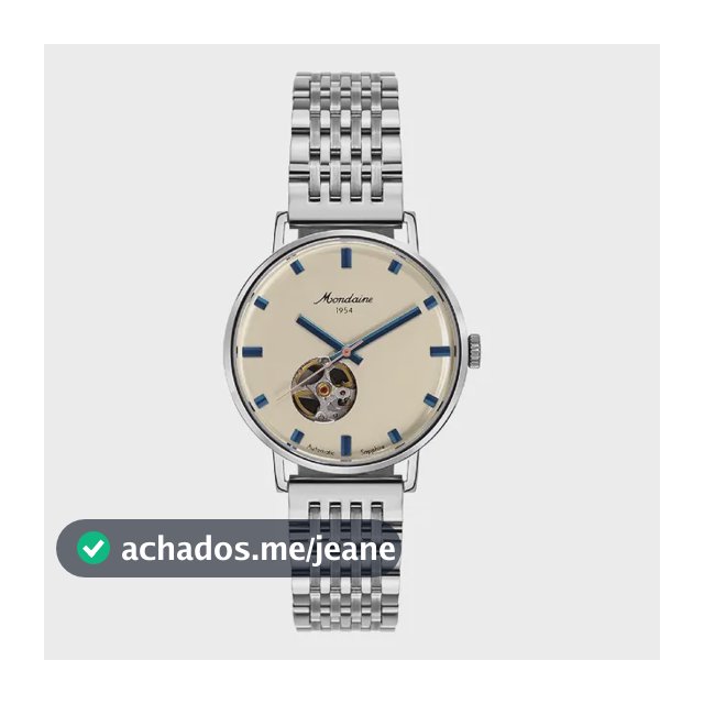 Relógio Mondaine Automático 32850g0mvna4 Bege Edição 1954 Prateado Bege