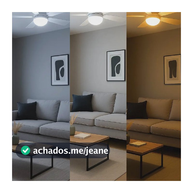 Ventilador De Teto Lâmpada 40w Led E27 Ajustável Bivolt