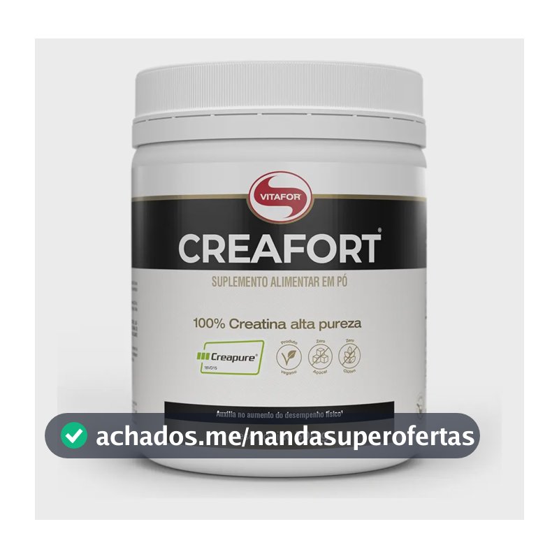 Creatina Monohidratada Creafort Sem Sabor 300g Vitafor Sem Sabor