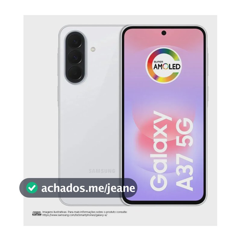 Celular Samsung Galaxy A37 5g 256gb, 8gb Ram, Câmera 50mp Branco