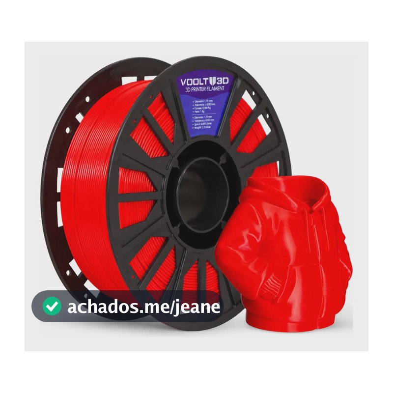 Filamento Petg Vermelho 1kg Imprimir Peças 3d Fab