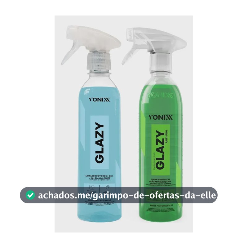 Kit Antiembaçante Glazy Anti-fog E Glazy Limpa Vidros Vonixx