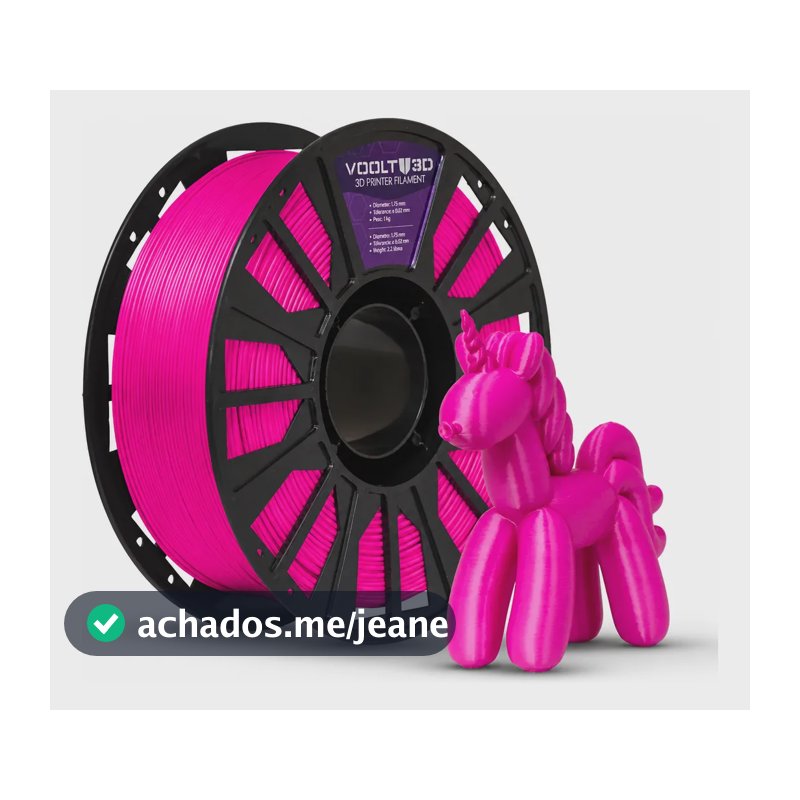 Filamento Voolt3d Pla Púrpura 1.75mm 1kg Alta Velocidade Rosa/púrpura