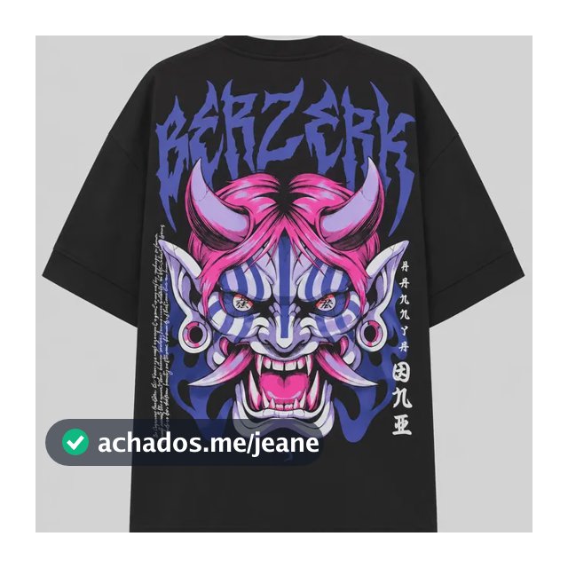 Camiseta Oversized Masculina Berzerk Akaza Academia
