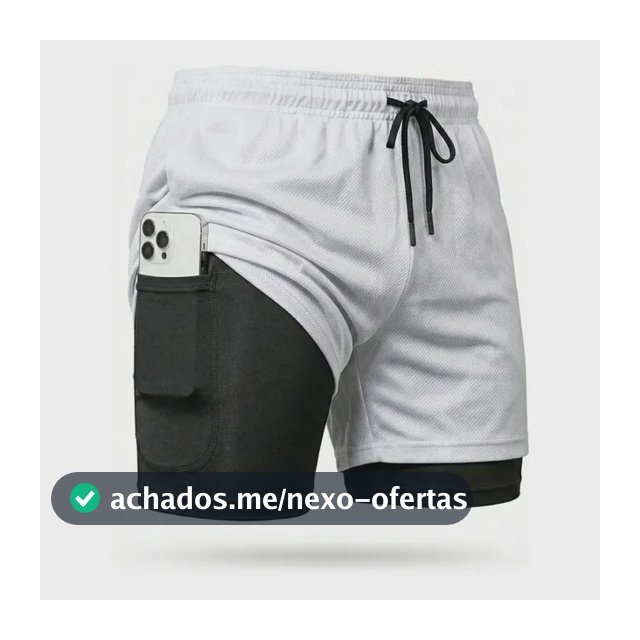 Shorts Dry Fit 2 Em 1 Masculino Térmico Compressão Corrida