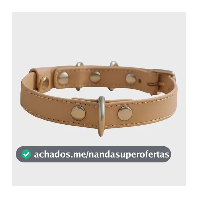 Coleira Cachorro Couro Legítimo Moda Luxo Básica Casual Fofa