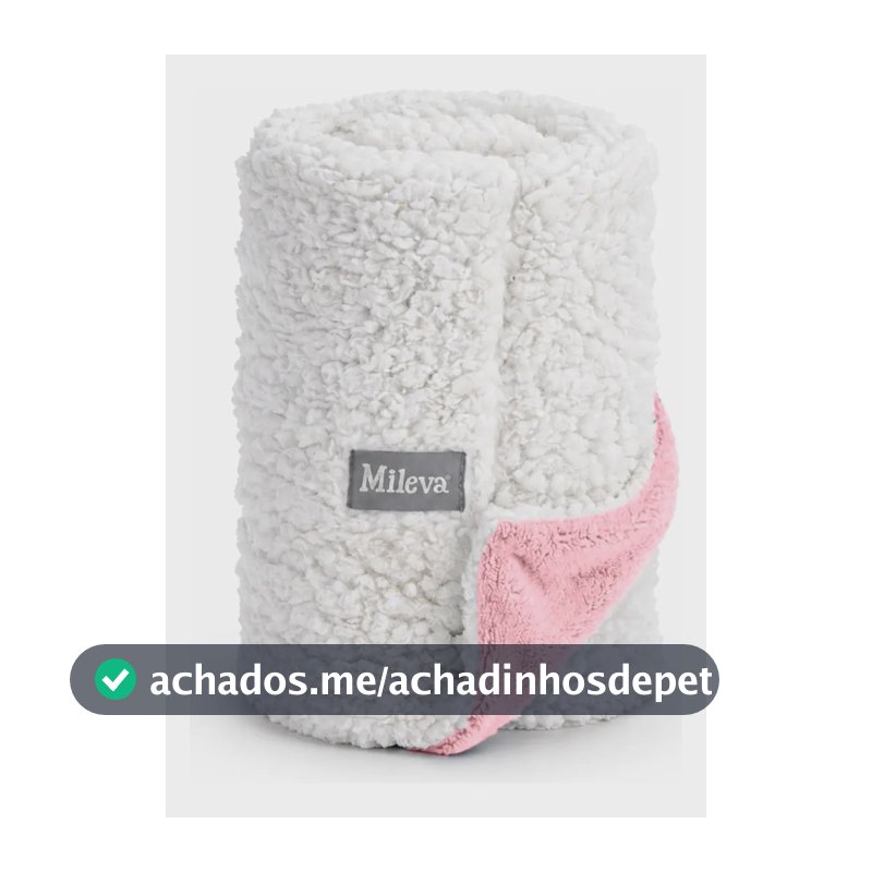 Cobertor Pet Cachorro Gato Dupla Face Coberdrom Macio Sherpa 58x78 cm - Chiclete