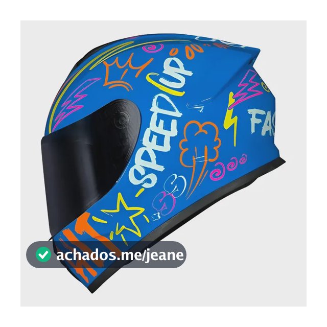 Capacete Integral Race Tech Hit Faster Azul/amarelo