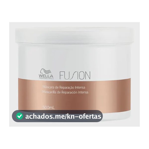 Máscara Wella Fusion Reconstrutora 500ml Cabelo Forte e Revitalizado