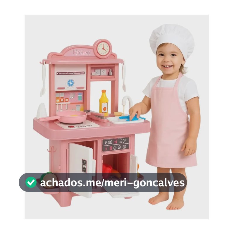 Cozinha Infantil Completa Com Luz Som E Musica Sai Água Rosa