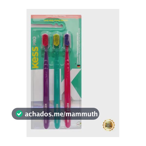 Kess Pro 6580 Escova Dental Kess Pro 6580 Extra Macias - 3 Unidades Cor SORTIDA