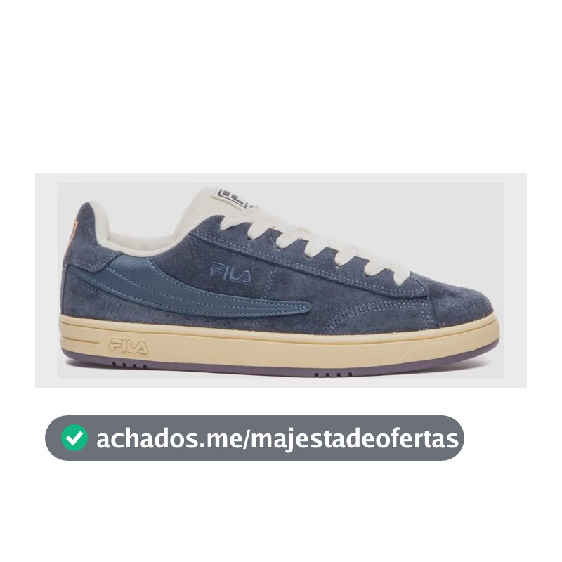 Tênis Casual Masculino Court 90 Fila Marinho/bege/uva Liso 39 Br