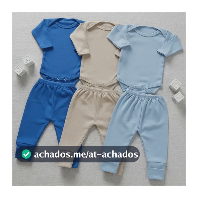 Kit 3 Conjunto Body E Mijão Bebê Menino Cicinho