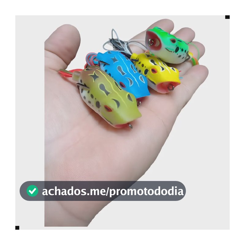 Kit C/ 4 Frog Popper De 5 Cm - Isca Artificial - Sapo Flog Aleatório
