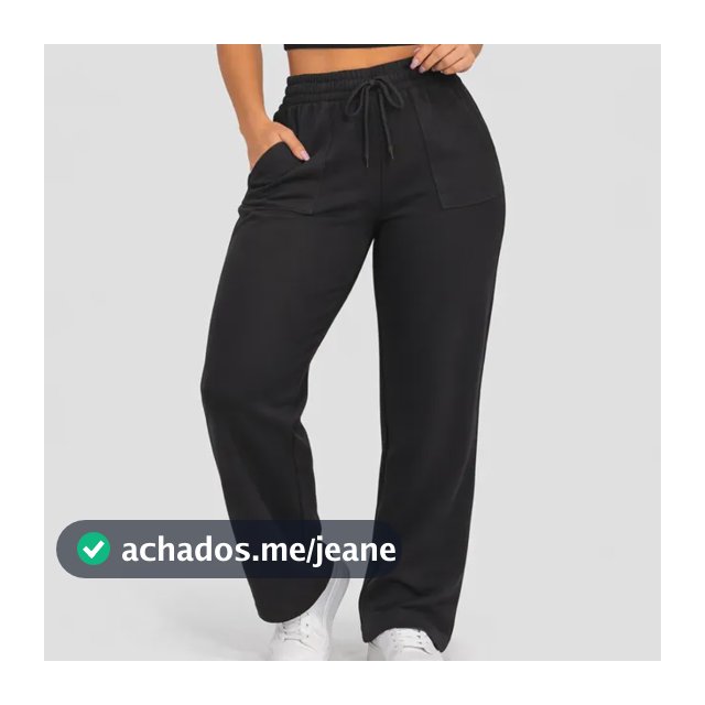 Calça Moletom Pantalona Feminina Confortavel